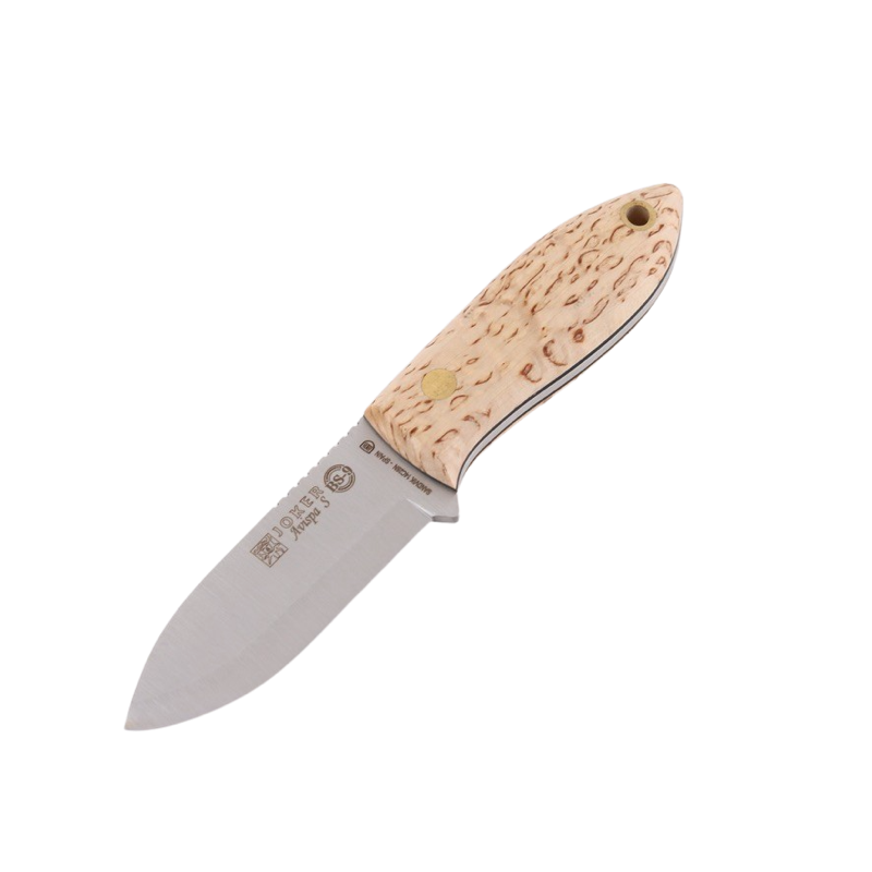 Avispa S - Kniv - Joker med skæfte i Curly birch / Birkeknude