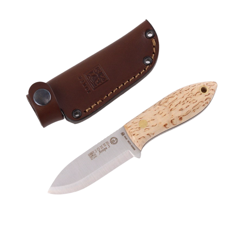 Avispa S - Kniv - Joker med skæfte i Curly birch / Birkeknude