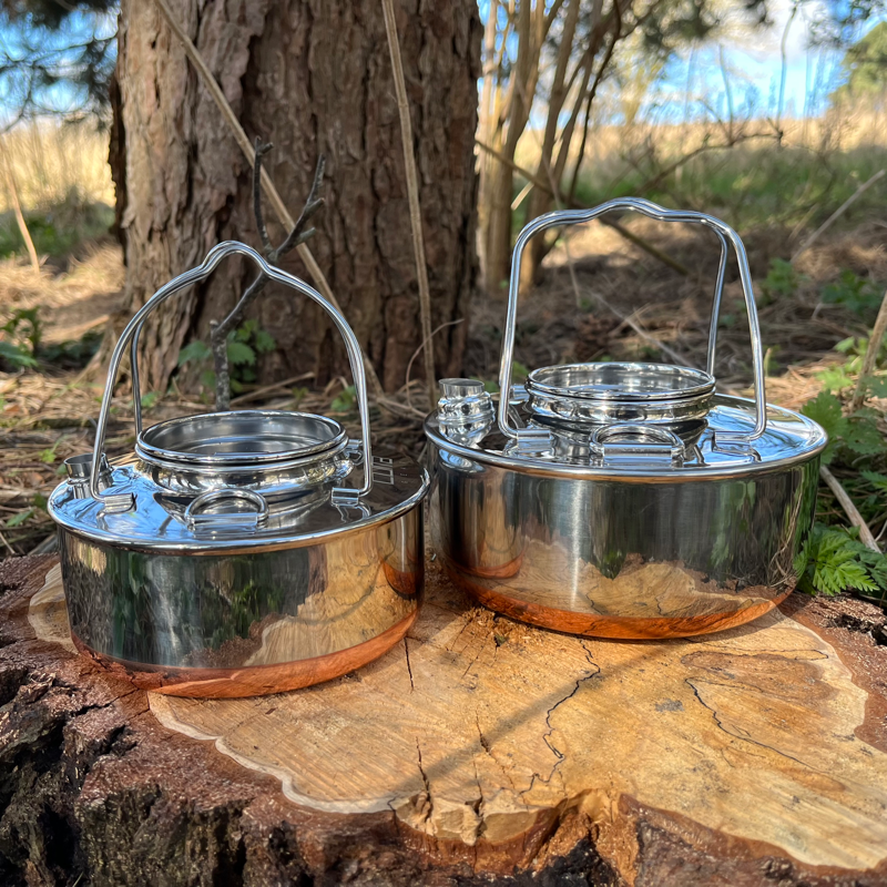 Bålkedel i rustfri stål - 0,9 liter og 1,5 liter - Cuma Gear Kettle