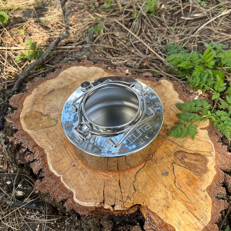 Bålkedel i rustfri stål - 0,9 liter og 1,5 liter - Cuma Gear Kettle