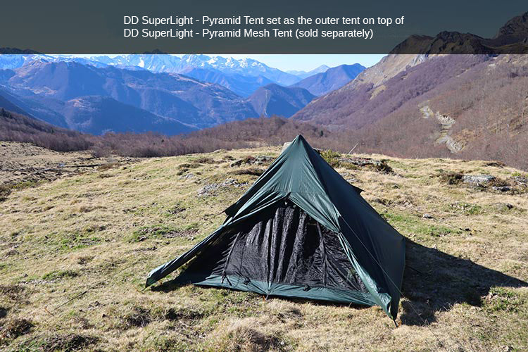 DD Hammocks SuperLight Pyramid Mesh Telt