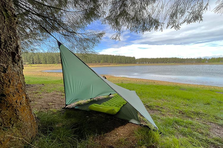 DD Hammocks SuperLight Bikepacker tarp. Tarp til cykel