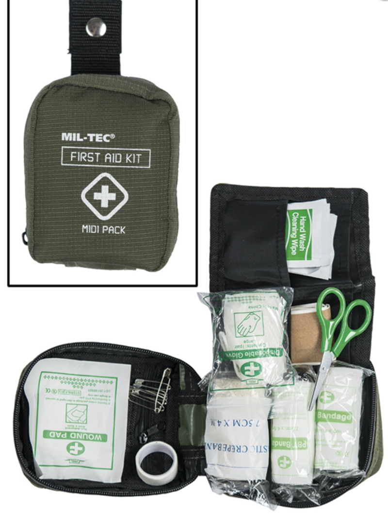 førstehjælpstaske midi pack fra mil-tec