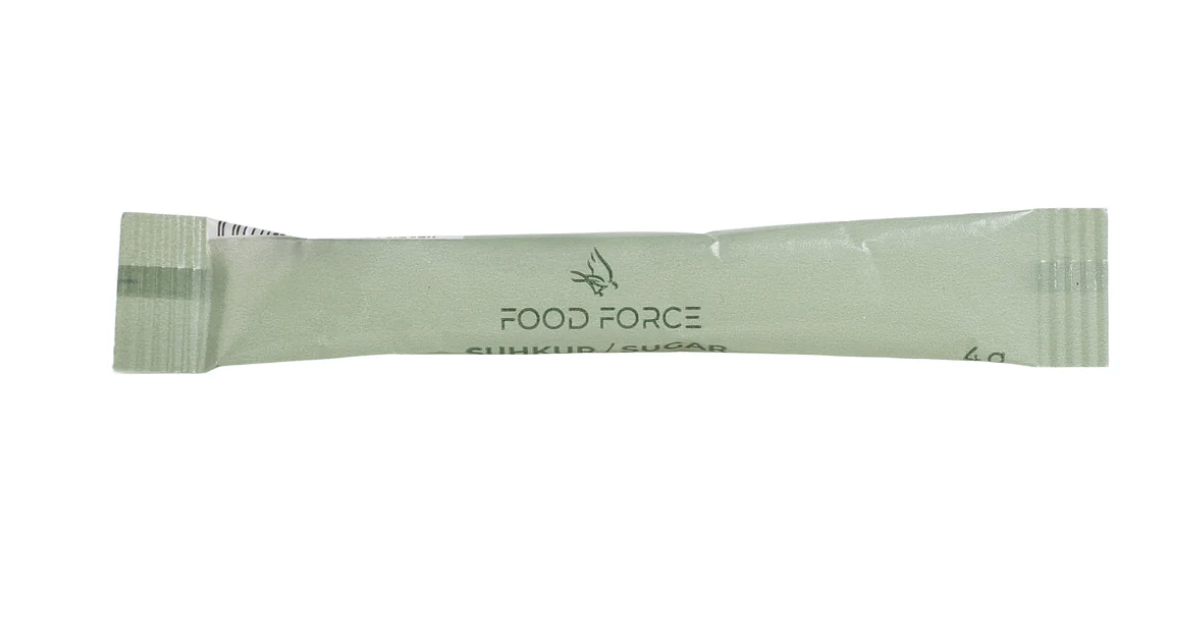Sukker sticks portionsstørrelse fra Food Force