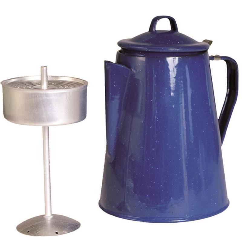 Emaljekande til bål og Cowboykaffe