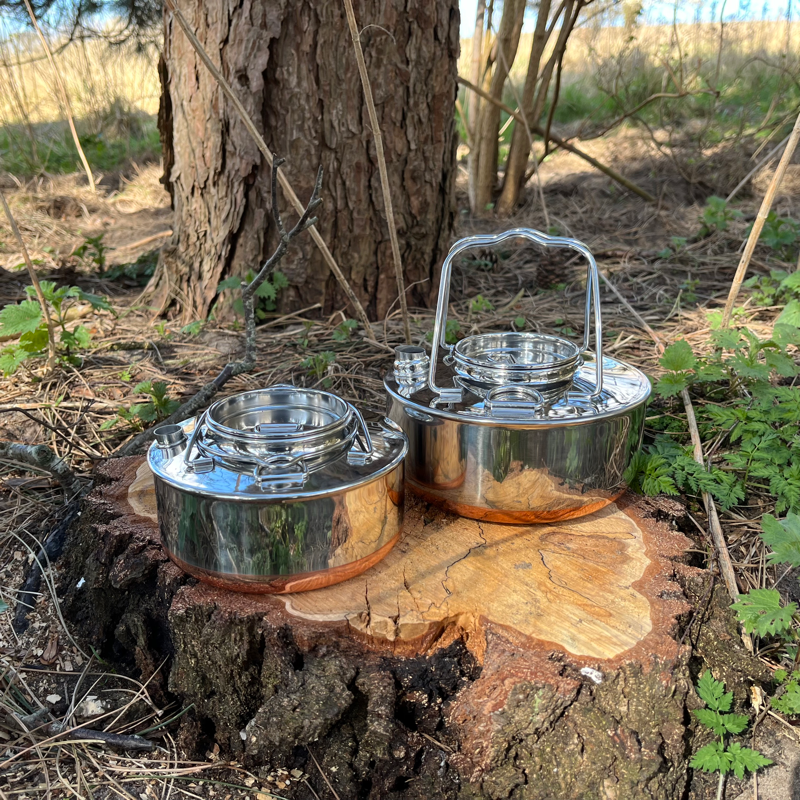Bålkedel i rustfri stål - 0,9 liter og 1,5 liter - Cuma Gear Kettle