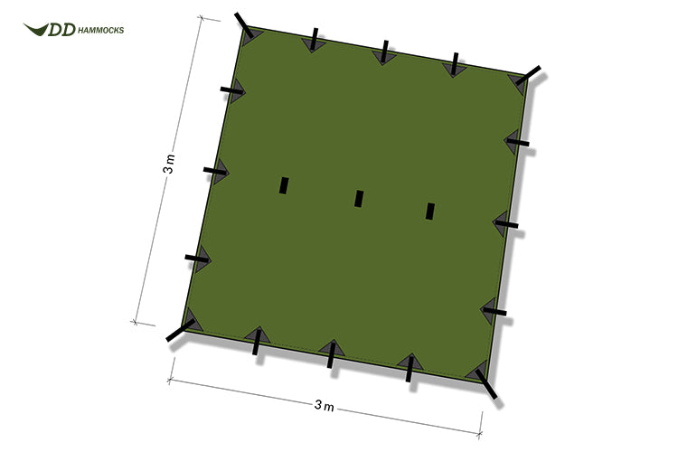 DD Hammocks Tarp 3 x 3 meter
