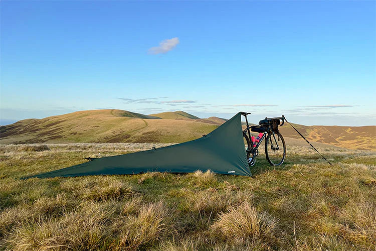 DD Hammocks SuperLight Bikepacker tarp. Tarp til cykel