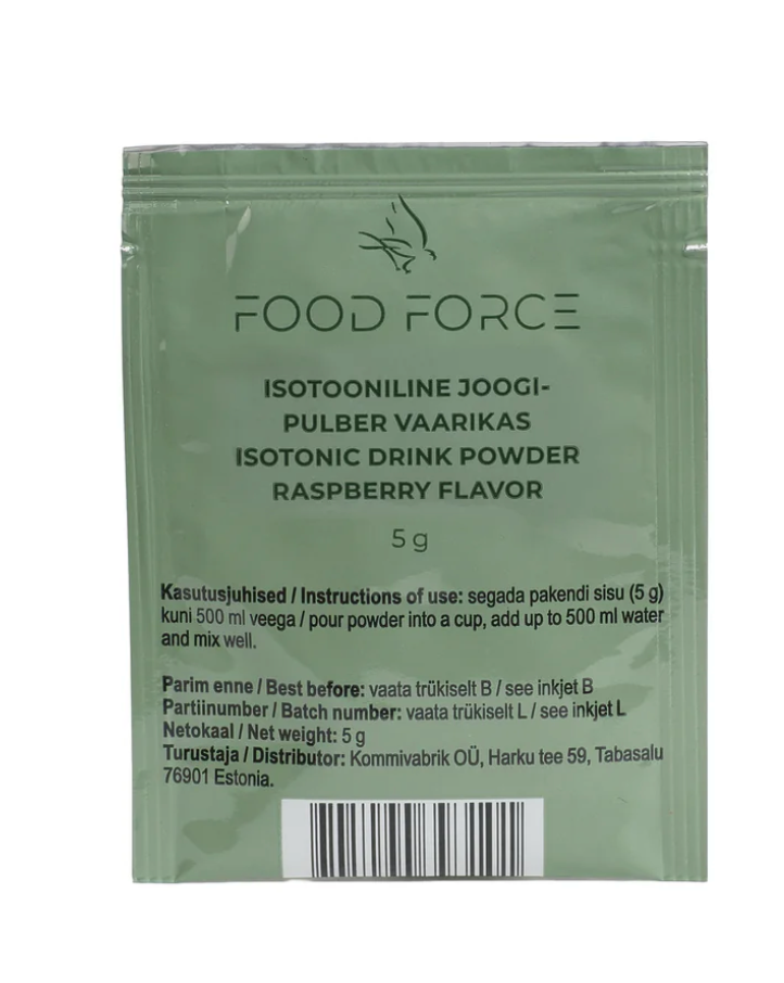 isotonisk drikkepulver hindbær fra Food Force