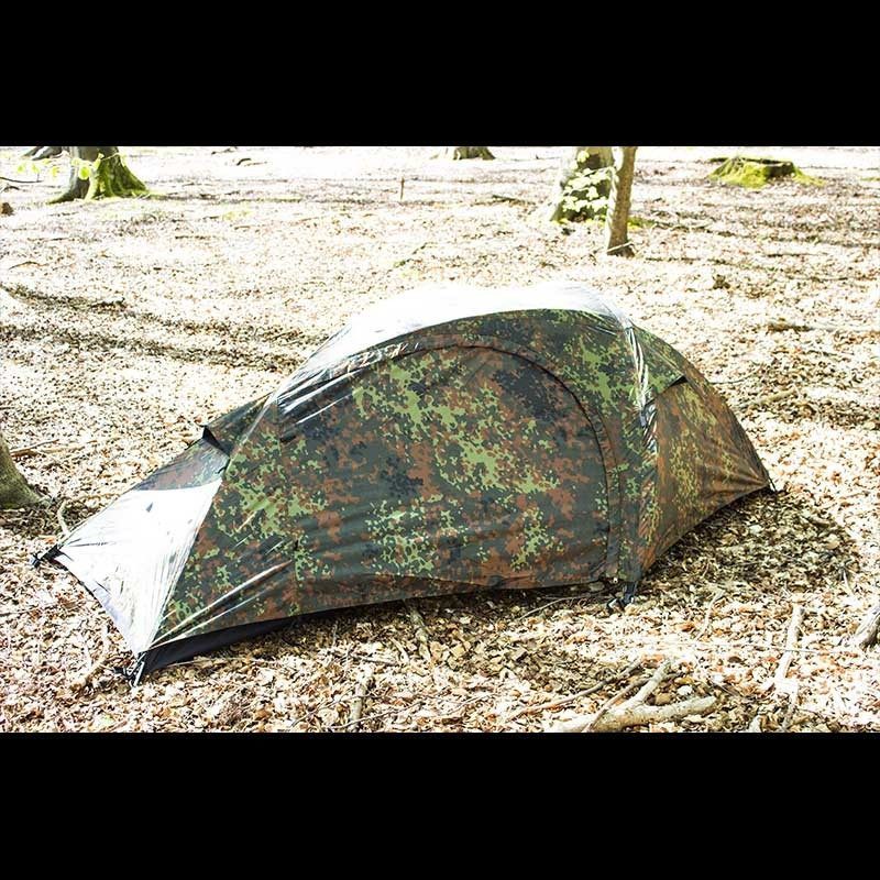 Enkeltmandstelt i Flecktarn camouflage
