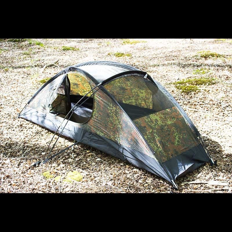 Enkeltmandstelt i Flecktarn camouflage