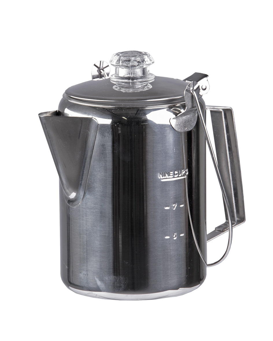 Bålkande med perkolator - Rostfritt stål